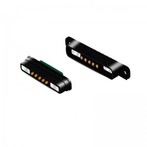 Magnetyczne złącze elektryczne z sygnałem ładowania i transmisji